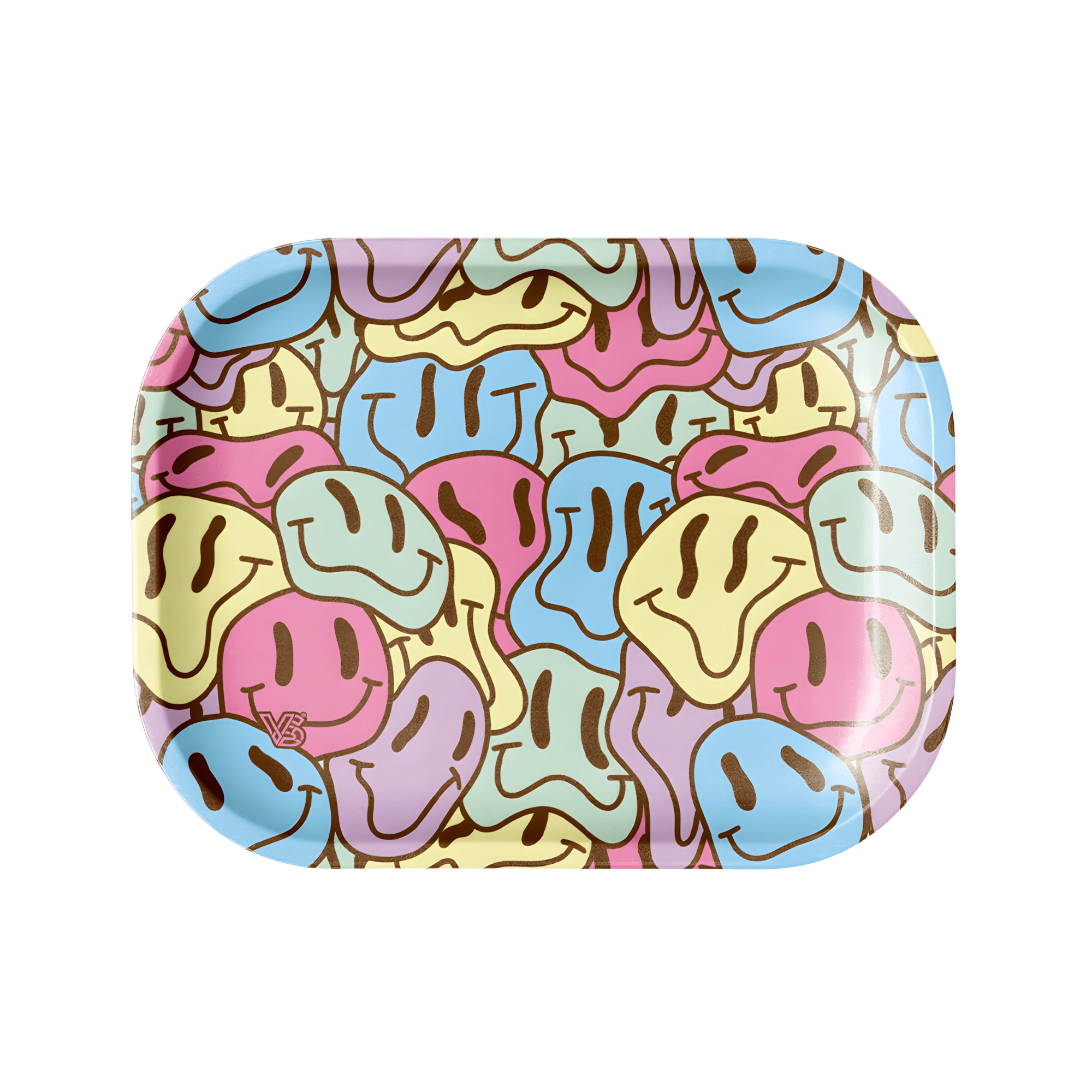V Syndicate Rollin Trays Small Smiley Metal Rollin' Tray