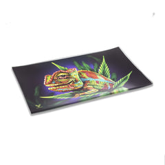 V Syndicate Glass Rollin' Tray Cloud 9 Chameleon Glass Rollin' Tray