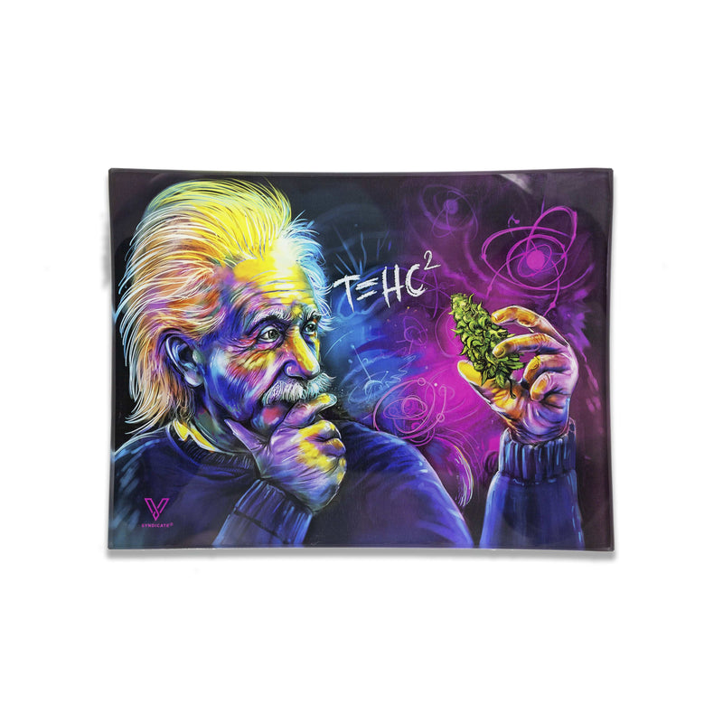 V Syndicate Glass Rollin' Tray Small T=HC2 Einstein Glass Rollin' Tray