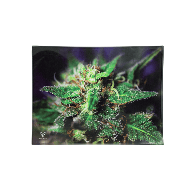 V Syndicate Glass Rollin' Tray Blue Dream Glass Rollin' Tray