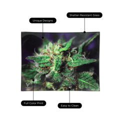 V Syndicate Glass Rollin' Tray Blue Dream Glass Rollin' Tray