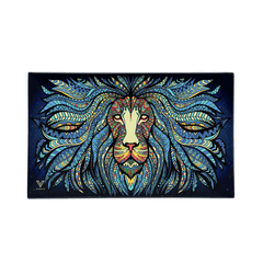 V Syndicate Glass Rollin' Tray Medium Tribal Lion Glass Rollin' Tray