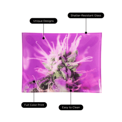 V Syndicate Glass Rollin' Tray Pink Lemonade Glass Rollin' Tray
