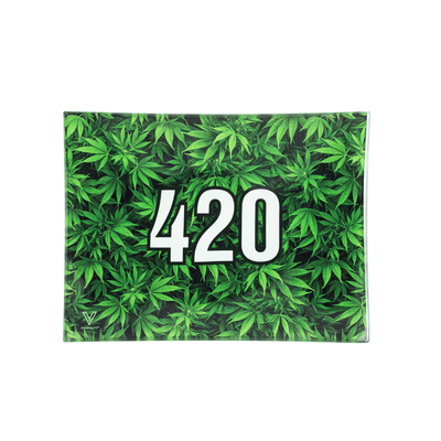 V Syndicate Glass Rollin' Tray Small 420 Green Glass Rollin'  Tray