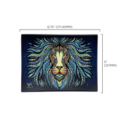 V Syndicate Glass Rollin' Tray Tribal Lion Glass Rollin' Tray