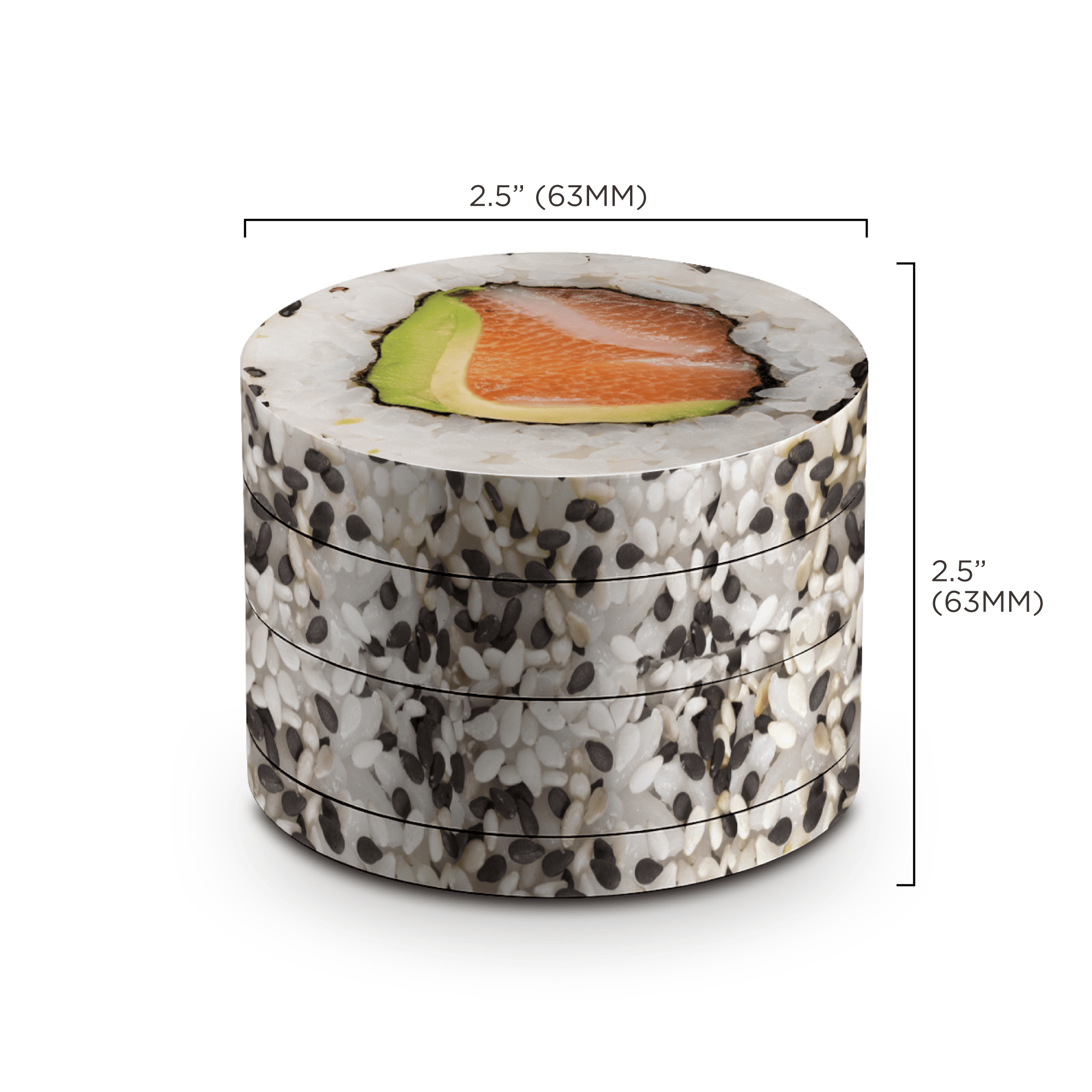 Sesame Sushi 4-Piece Dine-In Grinder – V Syndicate Sesame Sushi 4-Piece Dine-In Grinder – V Syndicate