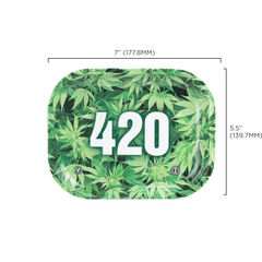 V Syndicate Rollin Trays 420 Green Metal Rollin' Tray