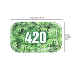 V Syndicate Rollin Trays 420 Green Metal Rollin' Tray