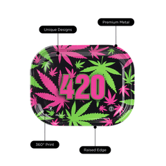 V Syndicate Rollin Trays 420 Retro Metal Rollin' Tray