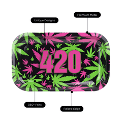 V Syndicate Rollin Trays 420 Retro Metal Rollin' Tray