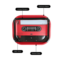 V Syndicate Rollin Trays Cassette Red Metal Rollin' Tray