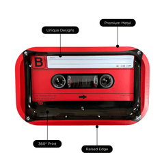 V Syndicate Rollin Trays Cassette Red Metal Rollin' Tray