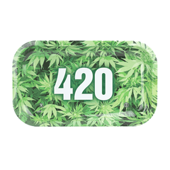 V Syndicate Rollin Trays Medium 420 Green Metal Rollin' Tray