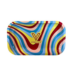 V Syndicate Rollin Trays Medium Melted Maroon Metal Rollin' Tray