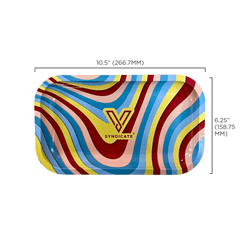 V Syndicate Rollin Trays Melted Maroon Metal Rollin' Tray