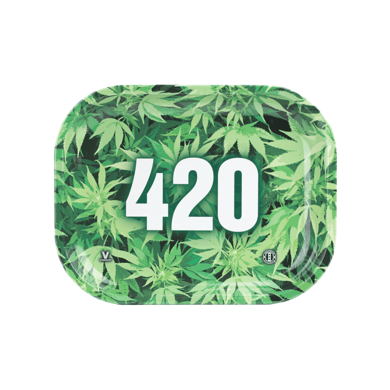 V Syndicate Rollin Trays Small 420 Green Metal Rollin' Tray