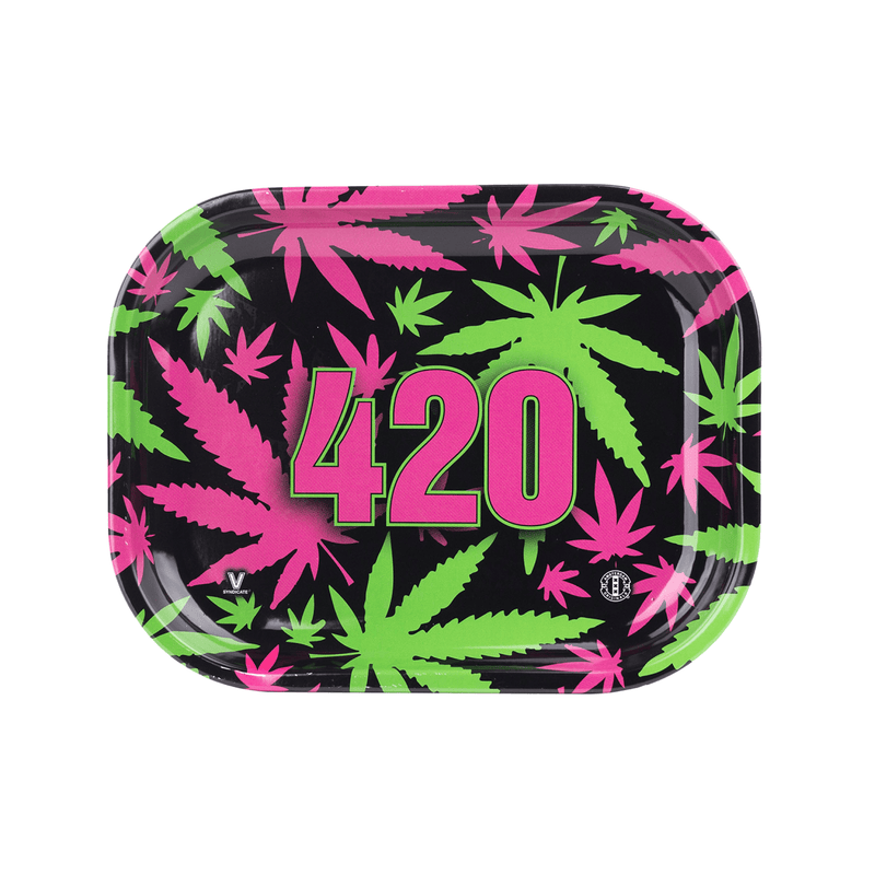 V Syndicate Rollin Trays Small 420 Retro Metal Rollin' Tray
