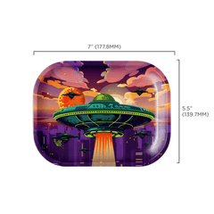 V Syndicate Rollin Trays Small Alien Invasion Metal Rollin' Tray