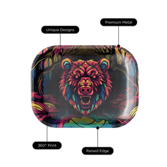 V Syndicate Rollin Trays Small Bear Prism Metal Rollin' Tray