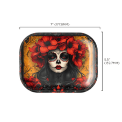 V Syndicate Rollin Trays Small Calavera Metal Rollin' Tray