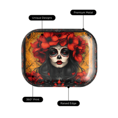 V Syndicate Rollin Trays Small Calavera Metal Rollin' Tray
