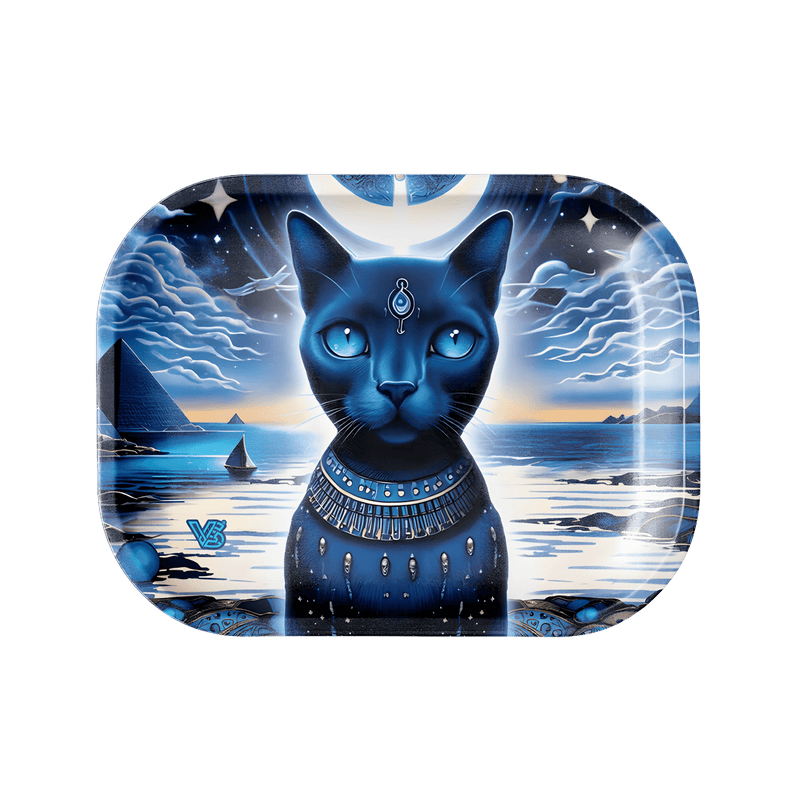V Syndicate Rollin Trays Small Feline Pharaoh Metal Rollin' Tray