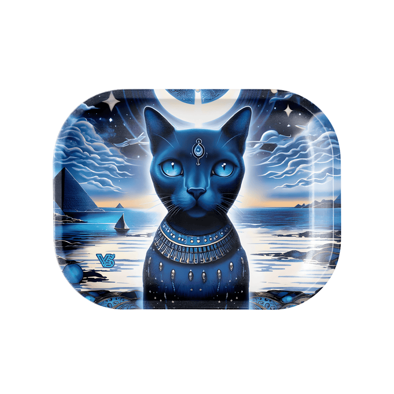 V Syndicate Rollin Trays Small Feline Pharaoh Metal Rollin' Tray
