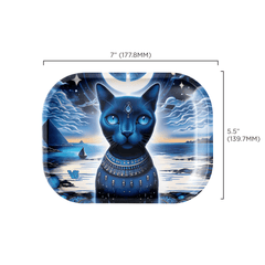 V Syndicate Rollin Trays Small Feline Pharaoh Metal Rollin' Tray