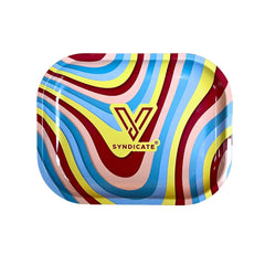 V Syndicate Rollin Trays Small Melted Maroon Metal Rollin' Tray