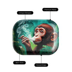 V Syndicate Rollin Trays Small Monkey Business Metal Rollin' Tray