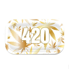 V Syndicate Rollin Trays 420 Gold Metal Tray