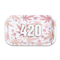 V Syndicate Rollin Trays Medium 420 Pink Metal Rollin' Tray